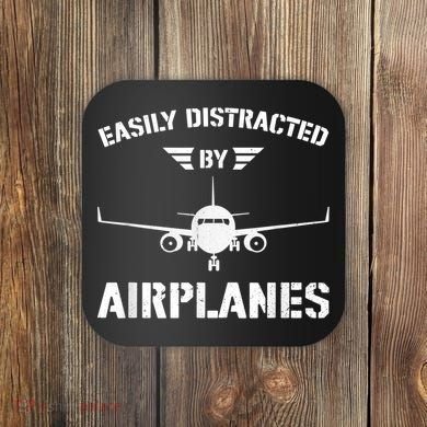 Funny Plane Flying Design For Pilot & Aviation Fans Airplane Coaster