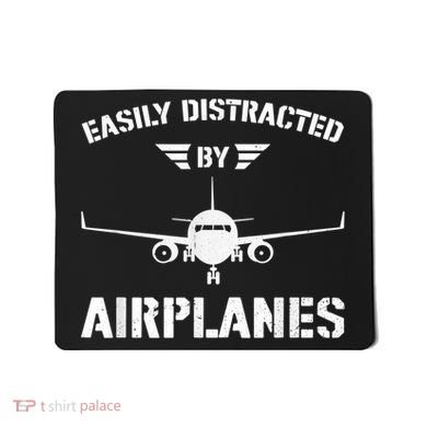 Funny Plane Flying Design For Pilot & Aviation Fans Airplane Mousepad