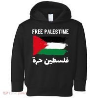 FREE PALESTINE Flag ARABIC Free Gaza Jerusalem Mosque Toddler Hoodie thumb 0