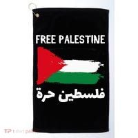 FREE PALESTINE Flag ARABIC Free Gaza Jerusalem Mosque Golf Towel thumb 0