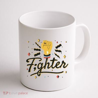 Fighter Powerful Fist Coffee Mug back