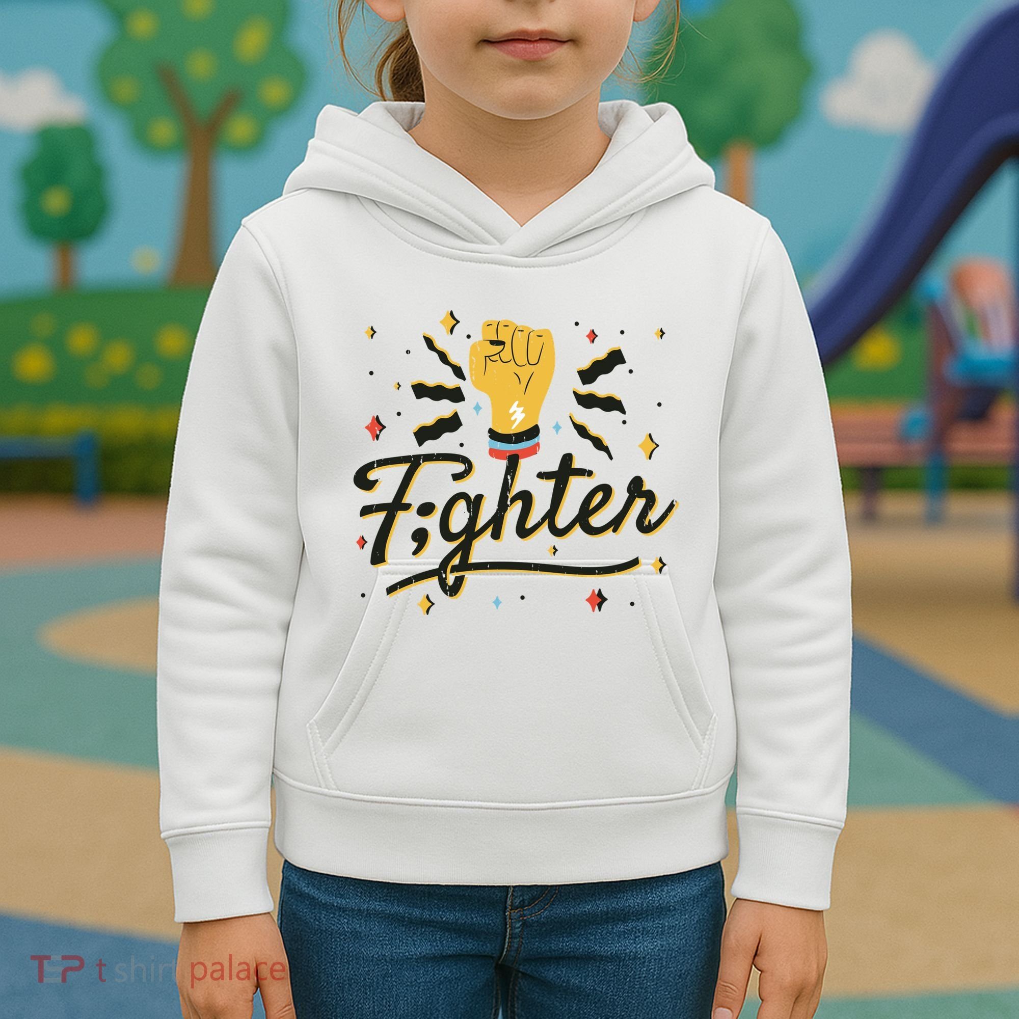 Fighter Powerful Fist Kids Hoodie