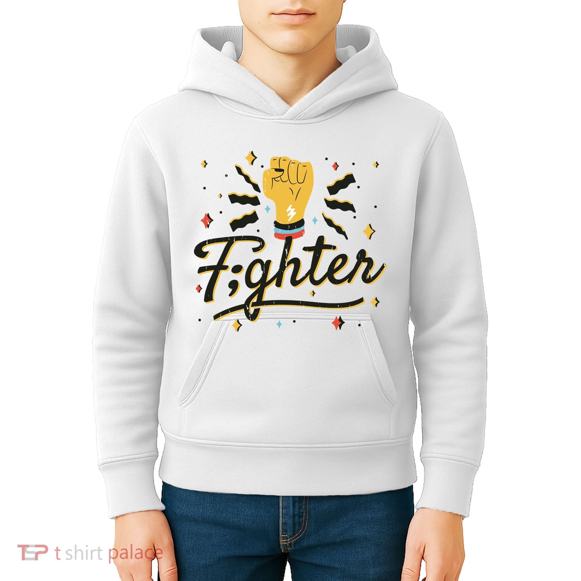 Fighter Powerful Fist Kids Hoodie