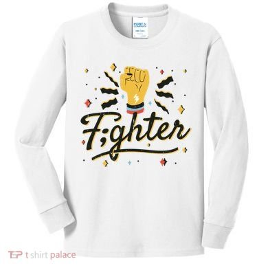 Fighter Powerful Fist Kids Long Sleeve Shirt