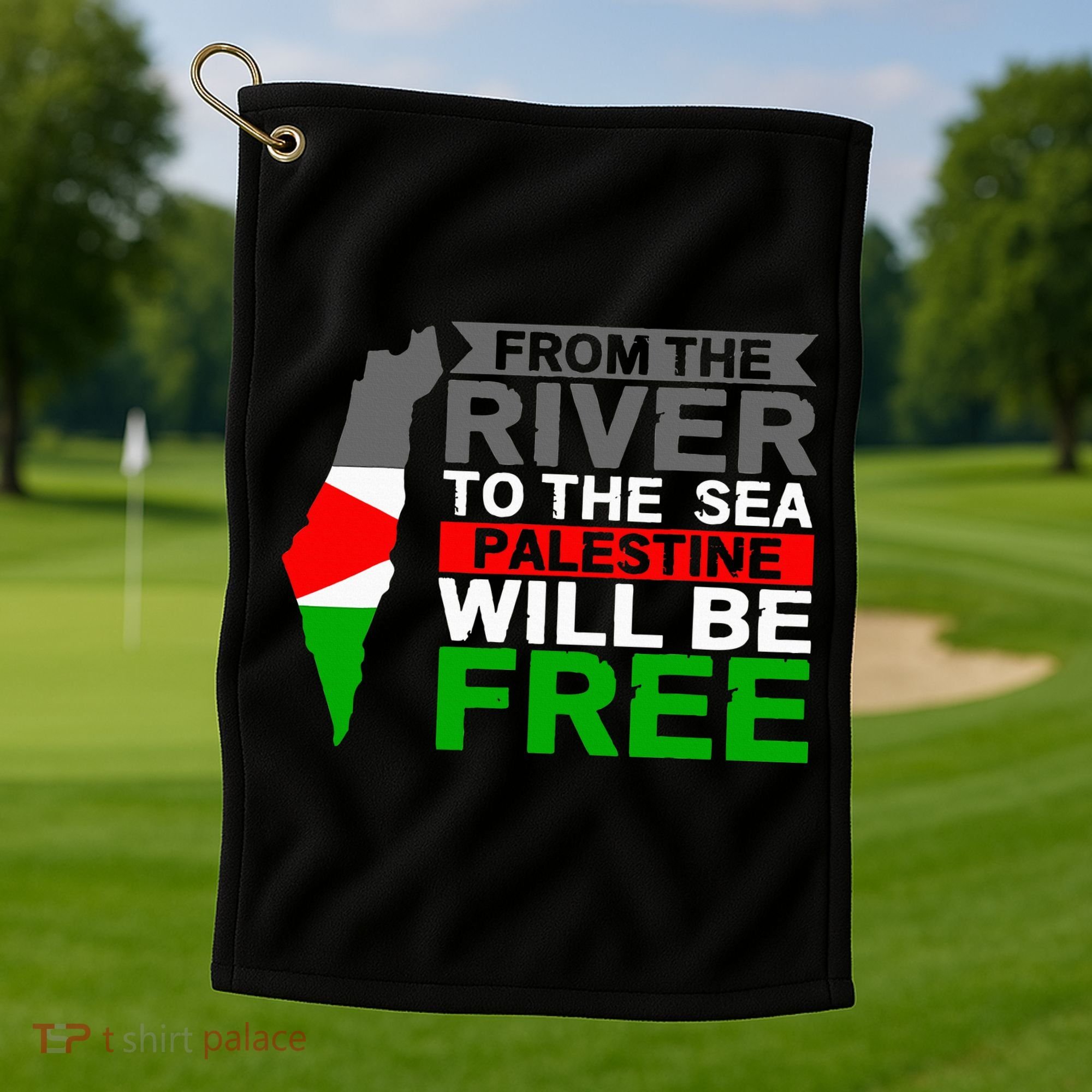 Free Palestine Golf Towel