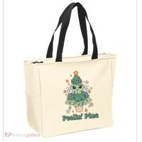 Feelin Pine Funny Christmas Tree Tote Bag thumb 2