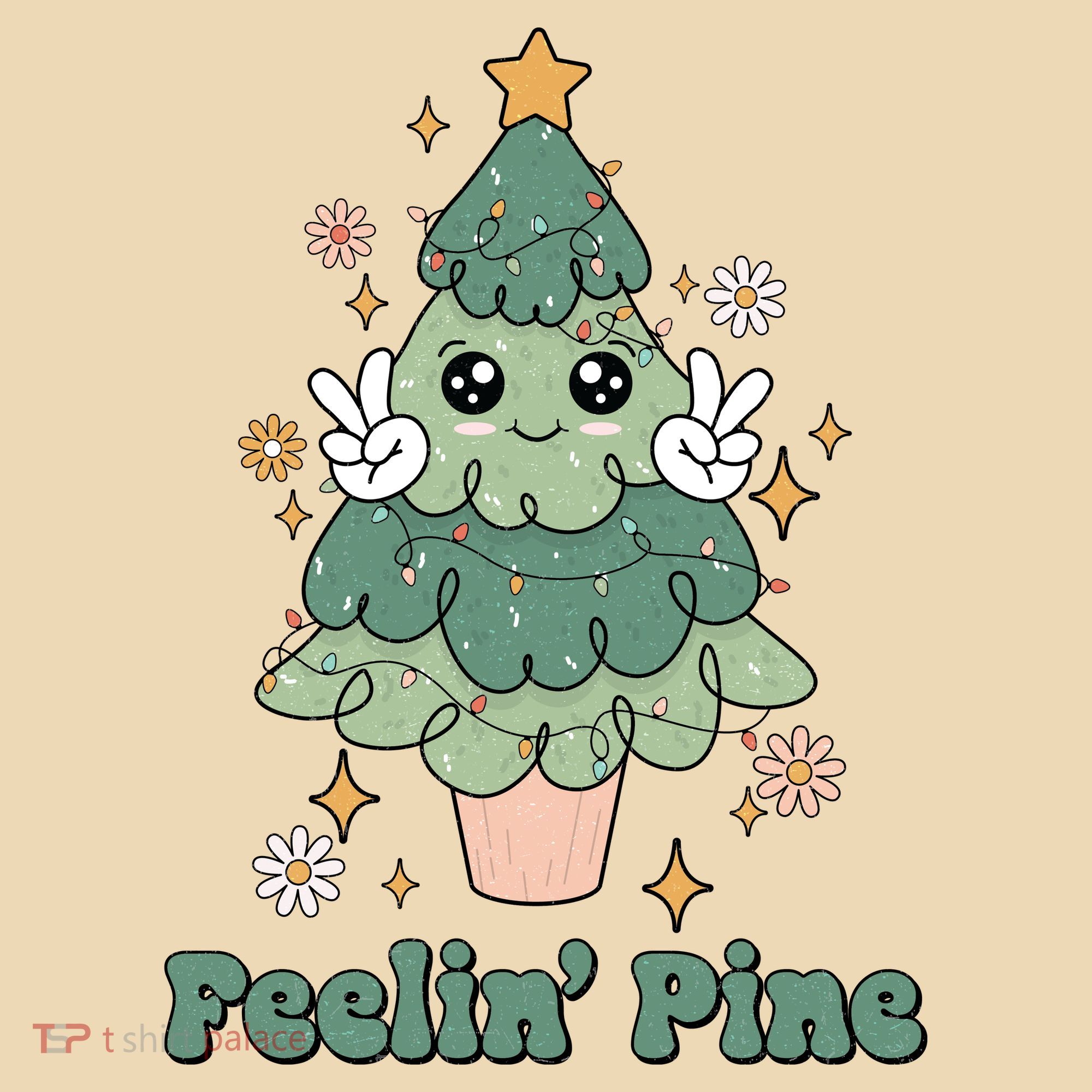 Feelin Pine Funny Christmas Tree Tote Bag