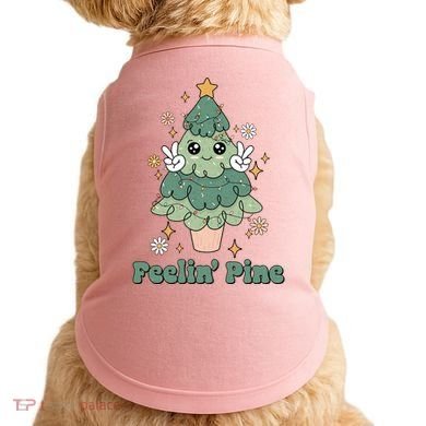 Feelin Pine Funny Christmas Tree Doggie Tank