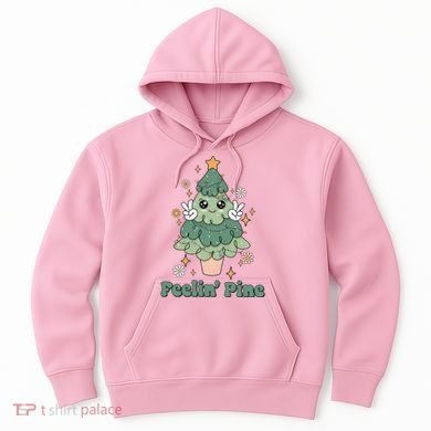 Feelin Pine Funny Christmas Tree Hoodie