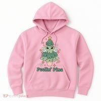 Feelin Pine Funny Christmas Tree Hoodie thumb 0
