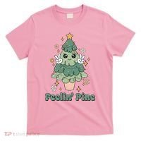 Feelin Pine Funny Christmas Tree T-Shirt thumb 0
