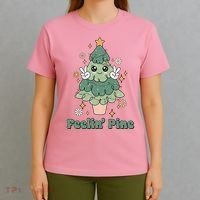 Feelin Pine Funny Christmas Tree T-Shirt thumb 4