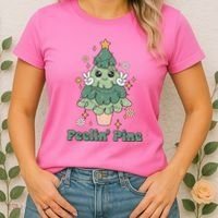 Feelin Pine Funny Christmas Tree Women's T-Shirt thumb 2