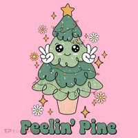 Feelin Pine Funny Christmas Tree Women's T-Shirt thumb 6