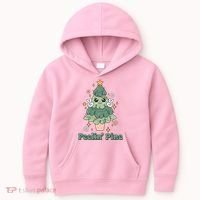 Feelin Pine Funny Christmas Tree Kids Hoodie thumb 0