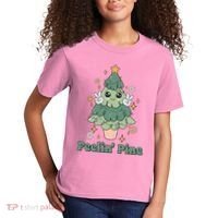 Feelin Pine Funny Christmas Tree Kids T-Shirt thumb 2