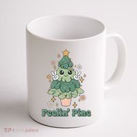 Feelin Pine Funny Christmas Tree Coffee Mug thumb 1