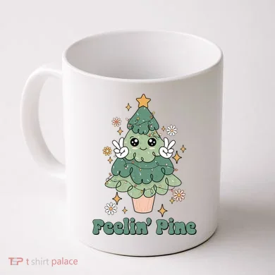 Feelin Pine Funny Christmas Tree Coffee Mug