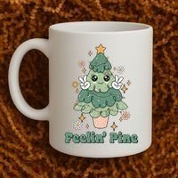 Feelin Pine Funny Christmas Tree Coffee Mug thumb 2
