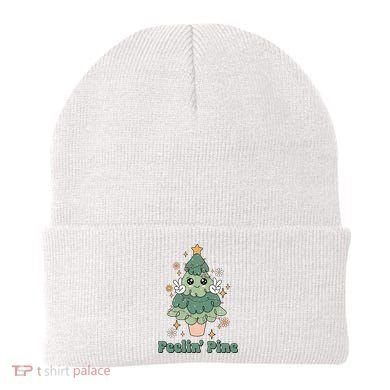 Feelin Pine Funny Christmas Tree Beanie