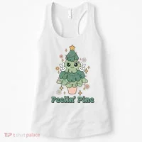 Feelin Pine Funny Christmas Tree Women's Tank Top thumb 0