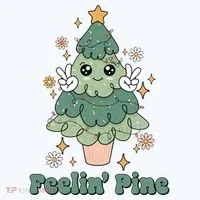 Feelin Pine Funny Christmas Tree Women's Tank Top thumb 5