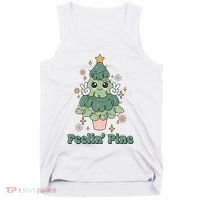 Feelin Pine Funny Christmas Tree Tank Top thumb 0