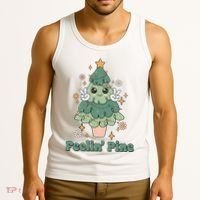Feelin Pine Funny Christmas Tree Tank Top thumb 3