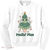 Feelin Pine Funny Christmas Tree Kids Sweatshirt thumb 0