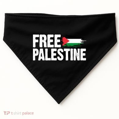 Free Palestine Flag USA-Made Doggie Bandana
