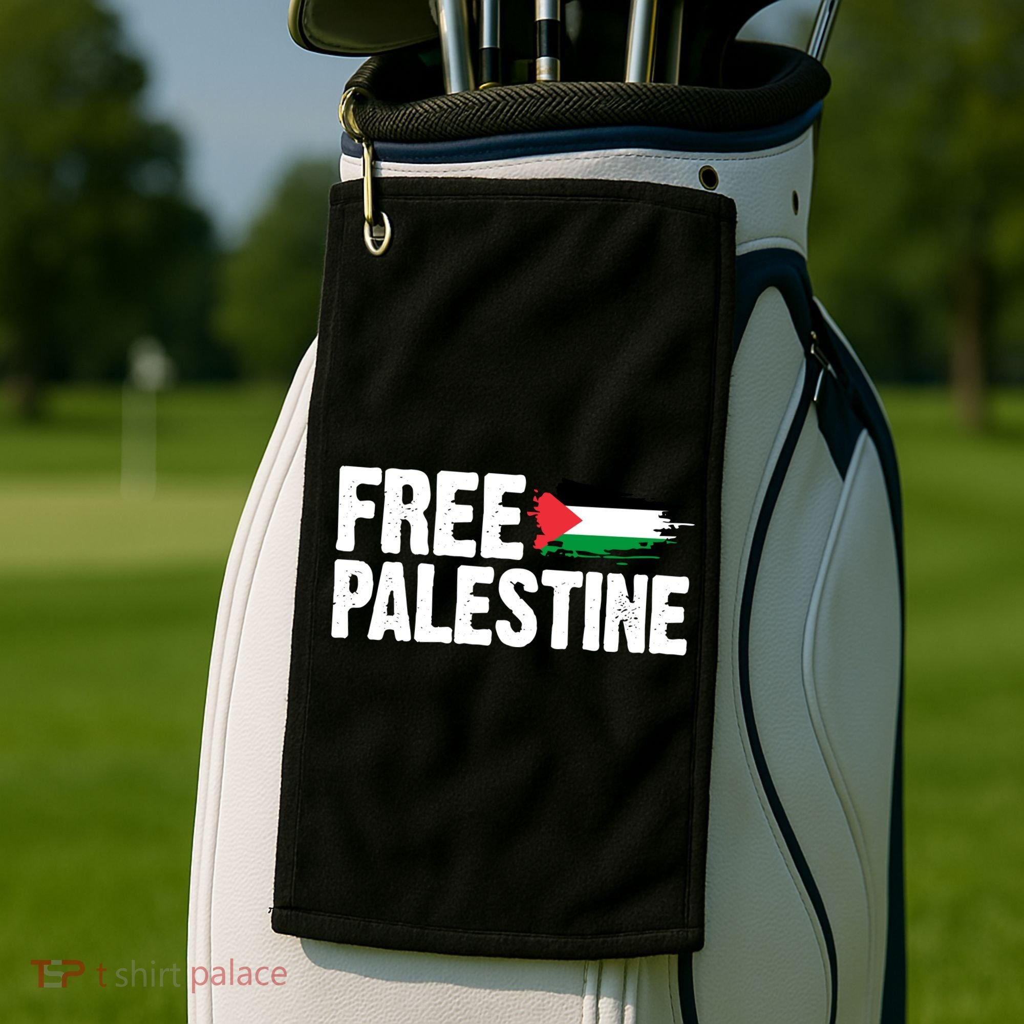 Free Palestine Flag Golf Towel