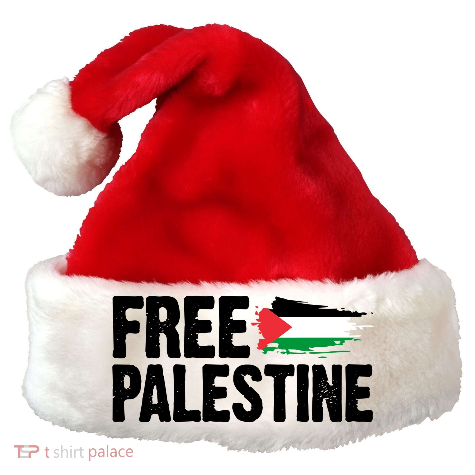 Free Palestine Flag Santa Hat