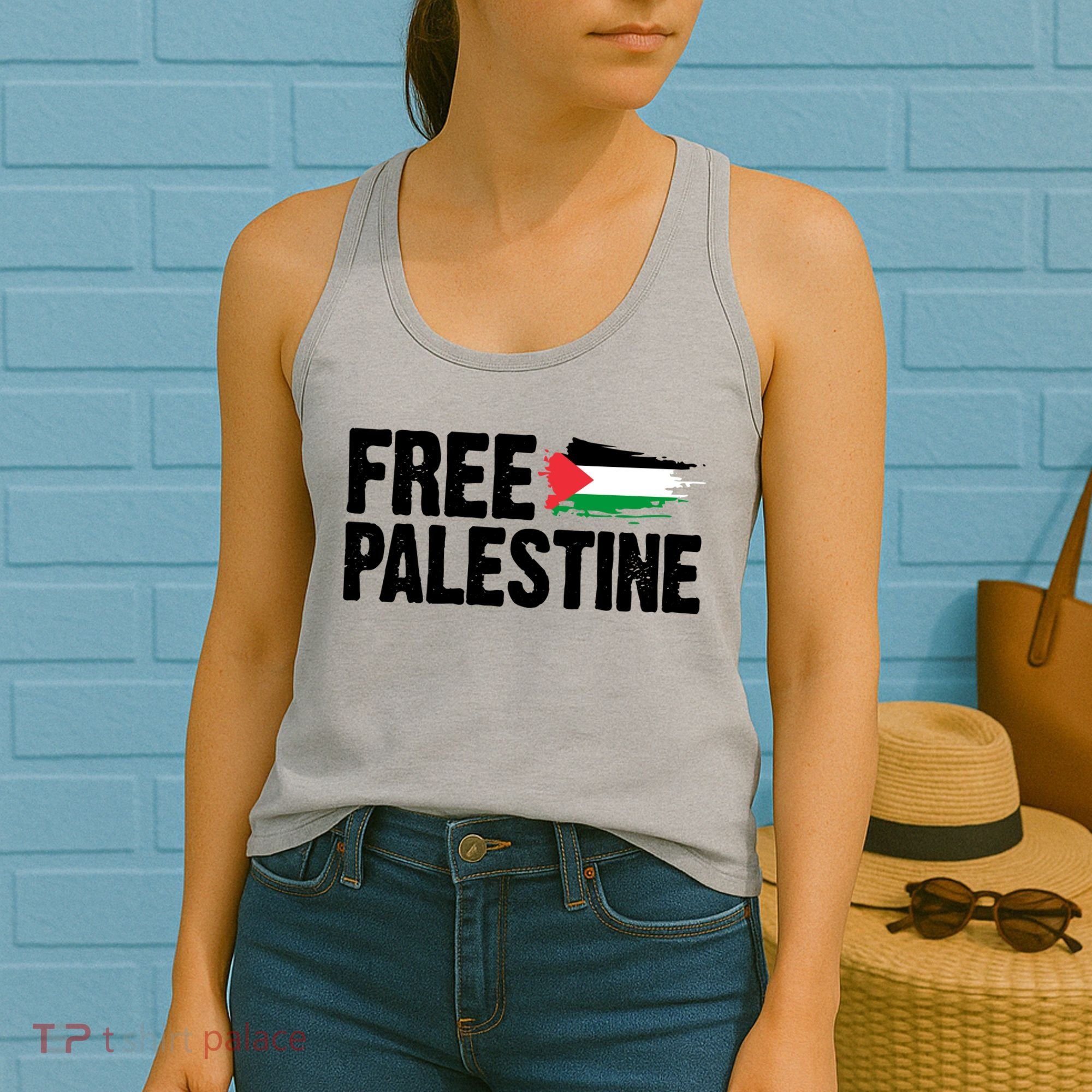 Free Palestine Flag Women's Tank Top