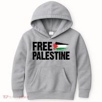 Free Palestine Flag Kids Hoodie thumb 0