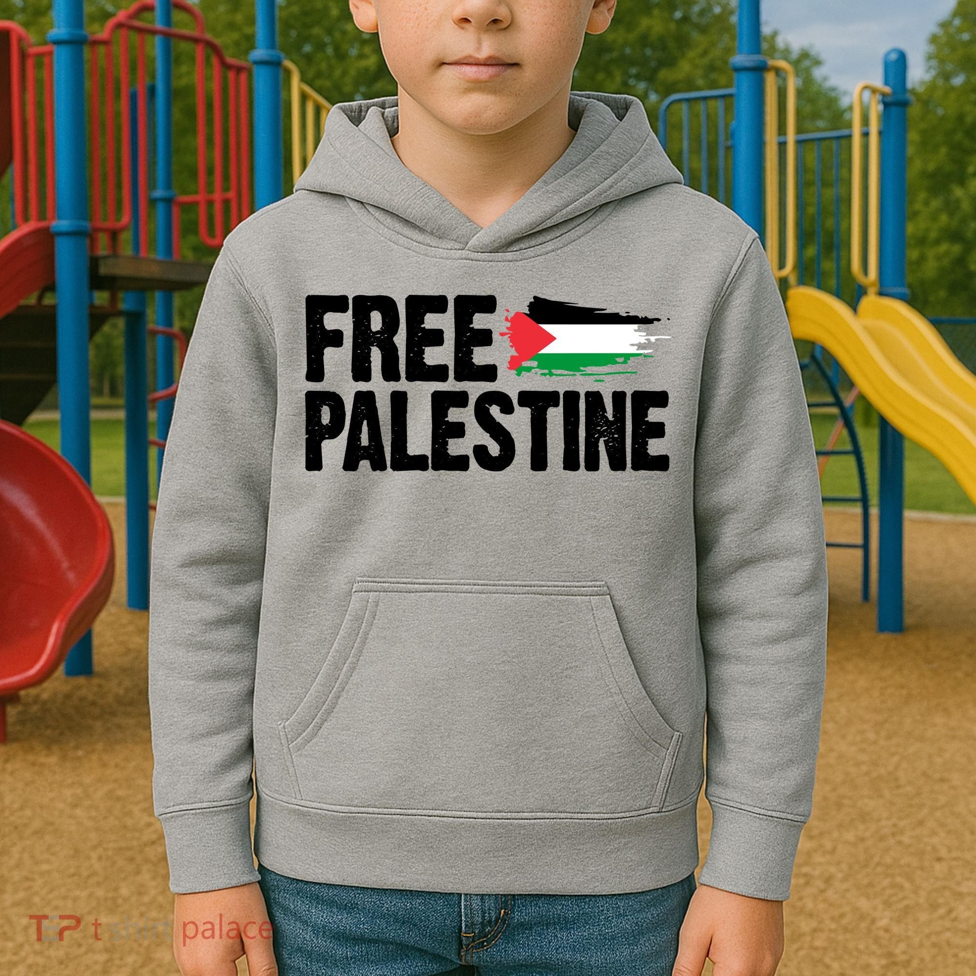 Free Palestine Flag Kids Hoodie