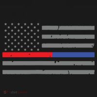 Firefighter Police Flag Thin Red Blue Line Apron thumb 3
