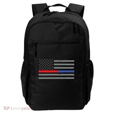 Firefighter Police Flag Thin Red Blue Line Backpack