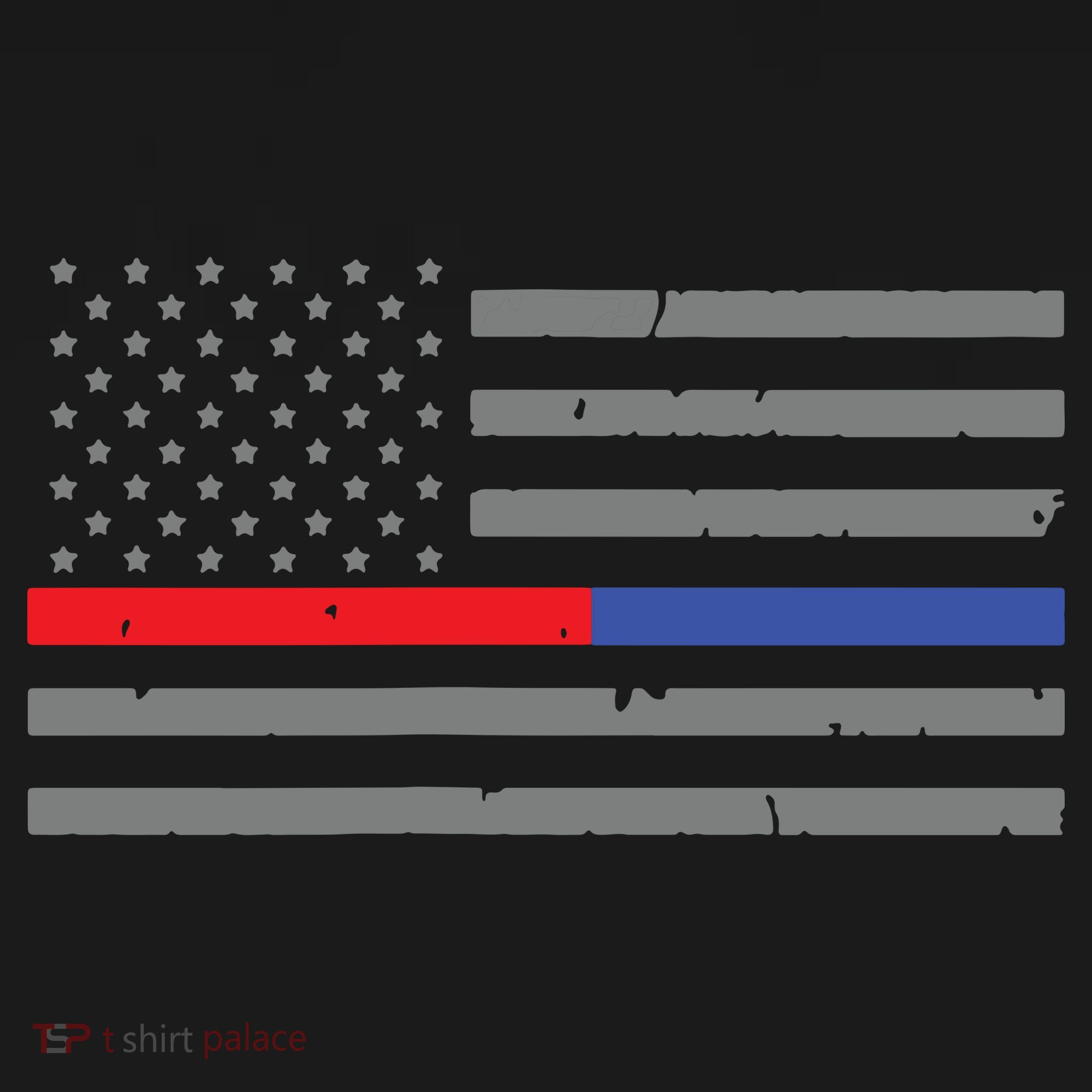 Firefighter Police Flag Thin Red Blue Line Polo