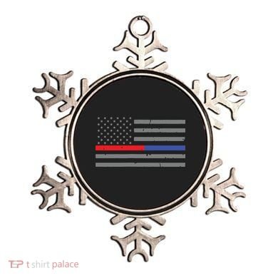 Firefighter Police Flag Thin Red Blue Line Ornament
