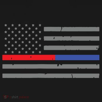 Firefighter Police Flag Thin Red Blue Line Women's Perfect Tri Rocker Tank