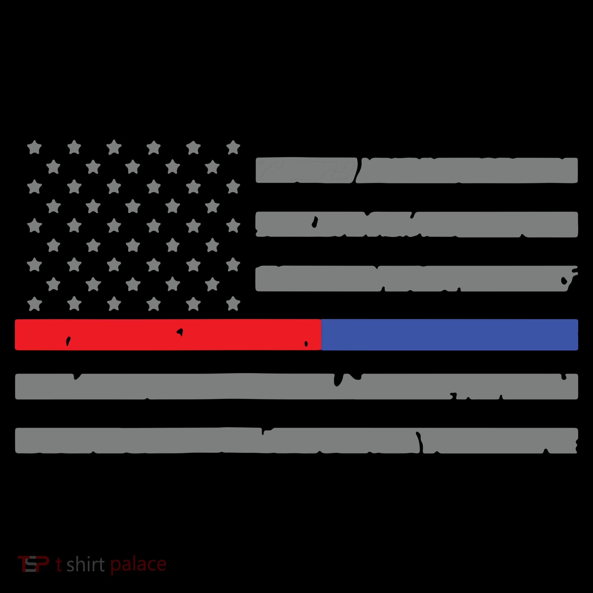 Firefighter Police Flag Thin Red Blue Line Tote Bag