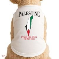 Free Palestine From The River To The Sea Doggie Tank thumb 0