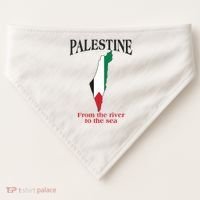 Free Palestine From The River To The Sea USA-Made Doggie Bandana thumb 0