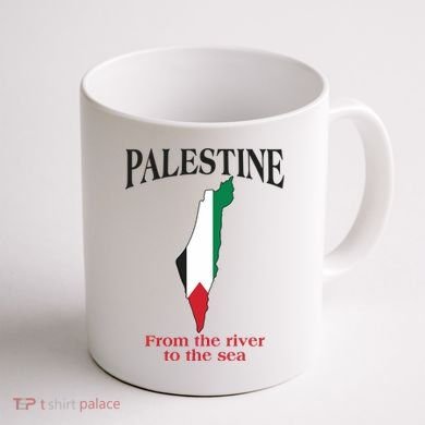 Free Palestine From The River To The Sea Coffee Mug back