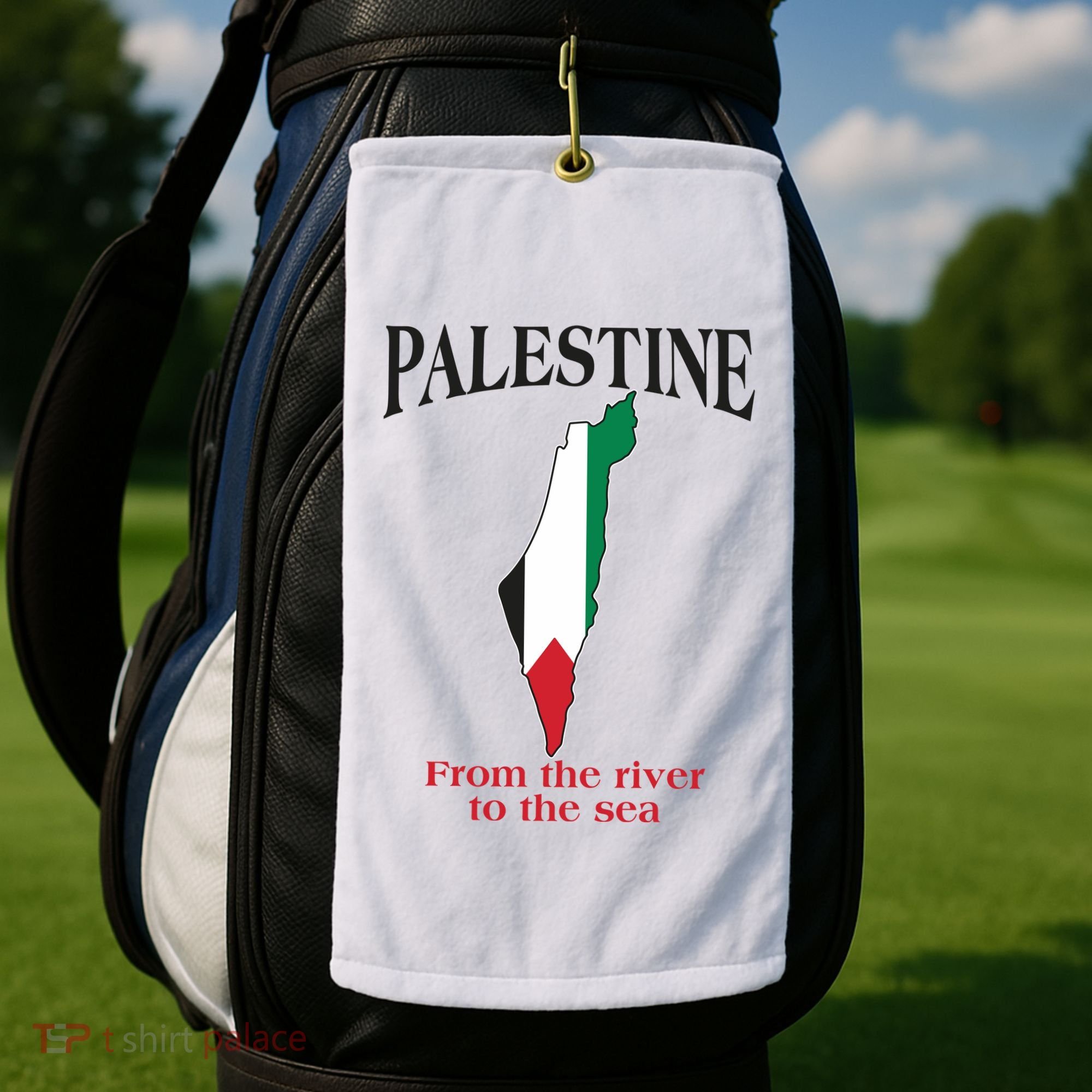 Free Palestine From The River To The Sea Golf Towel