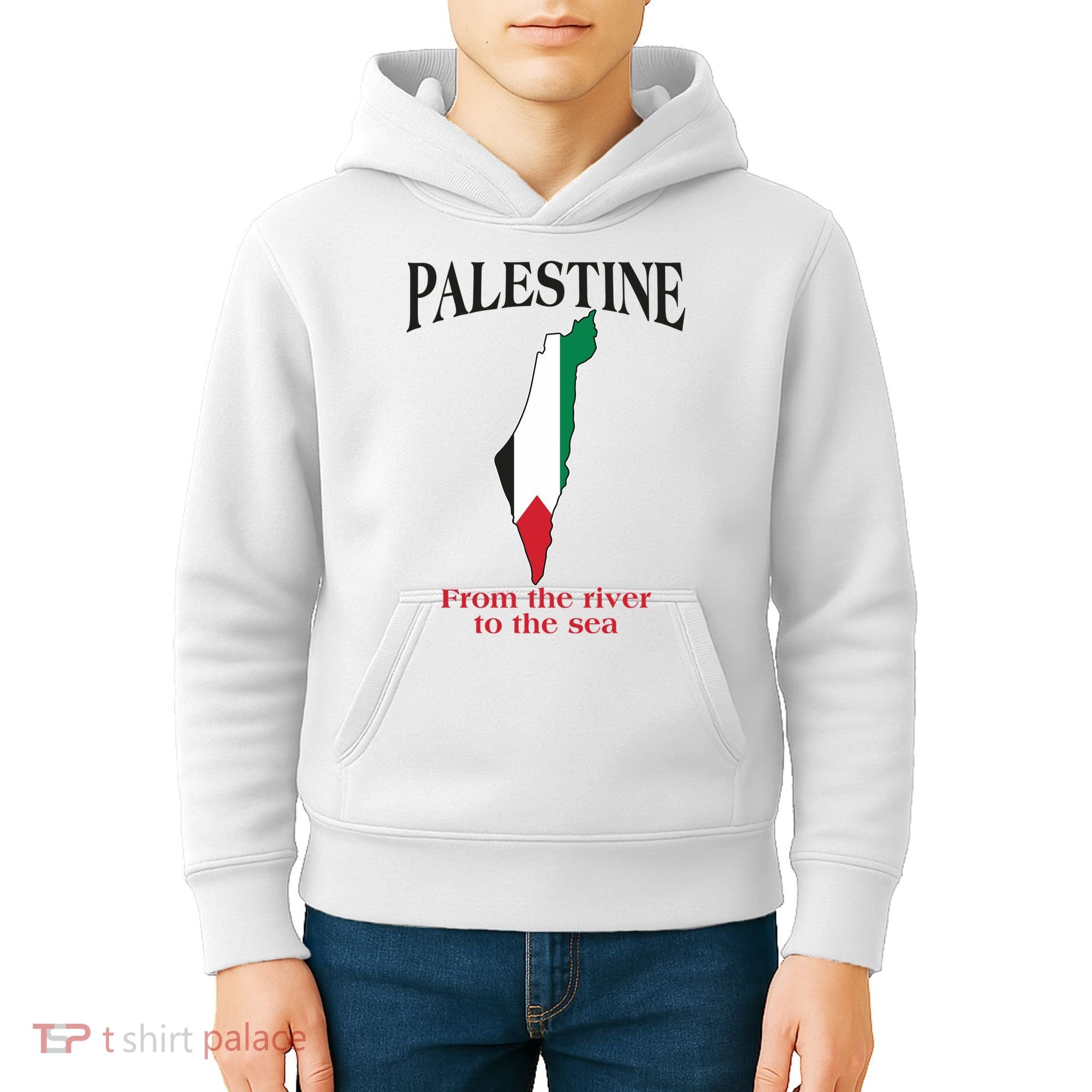 Free Palestine From The River To The Sea Kids Hoodie