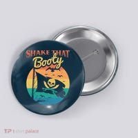 Funny Pirate Freebooter Buccaneer Caribbean Adventure Button thumb 0