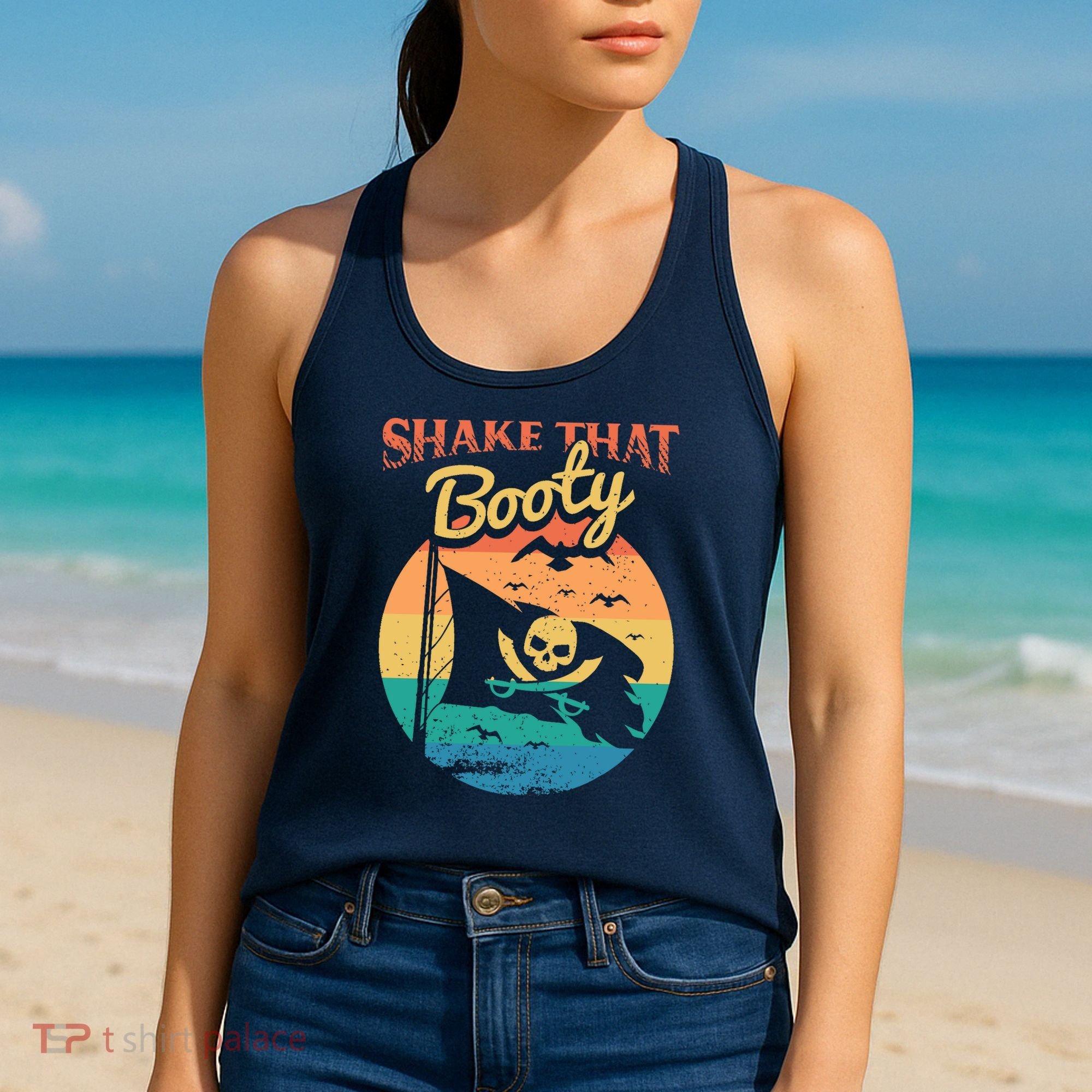 Funny Pirate Freebooter Buccaneer Caribbean Adventure Women's Tank Top