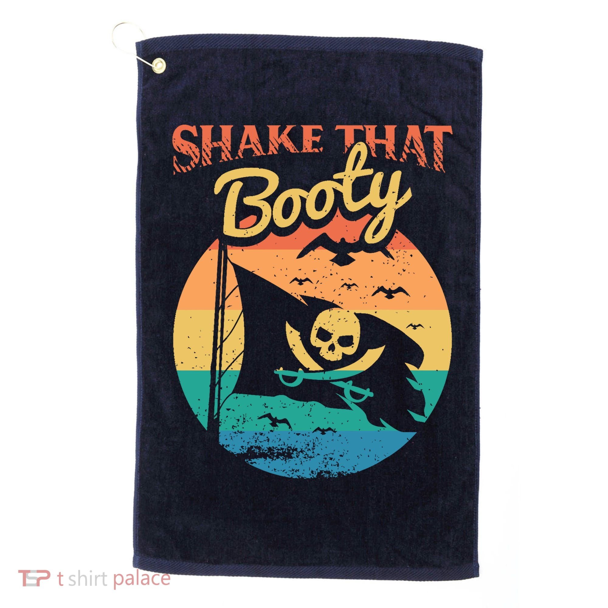 Funny Pirate Freebooter Buccaneer Caribbean Adventure Golf Towel