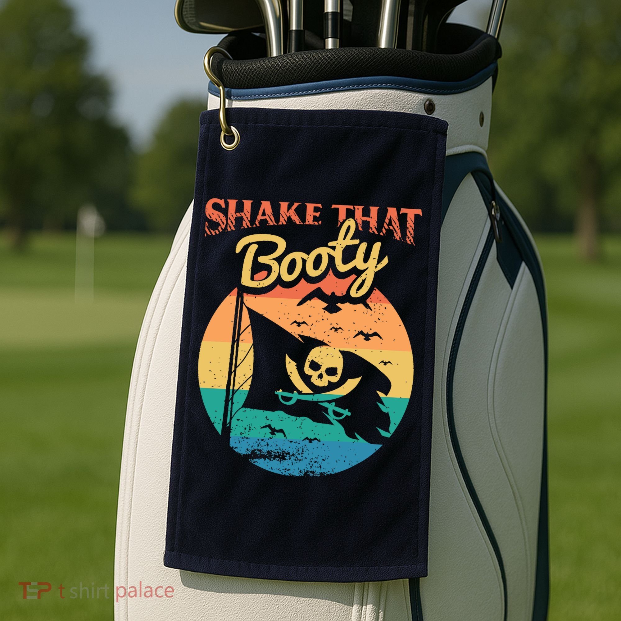 Funny Pirate Freebooter Buccaneer Caribbean Adventure Golf Towel